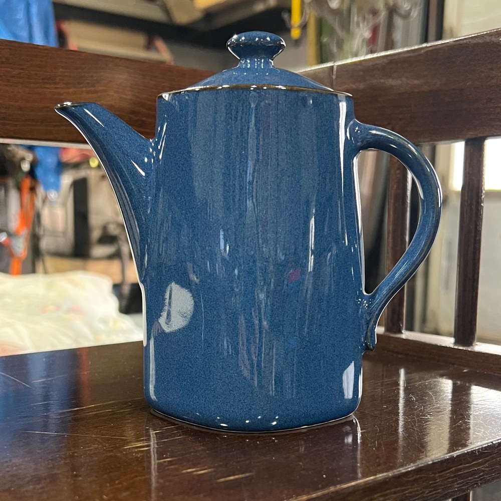 Blue Glazed Lindt Stymeist Creamer with Lid - Kitchen Coffee Accessory Japan